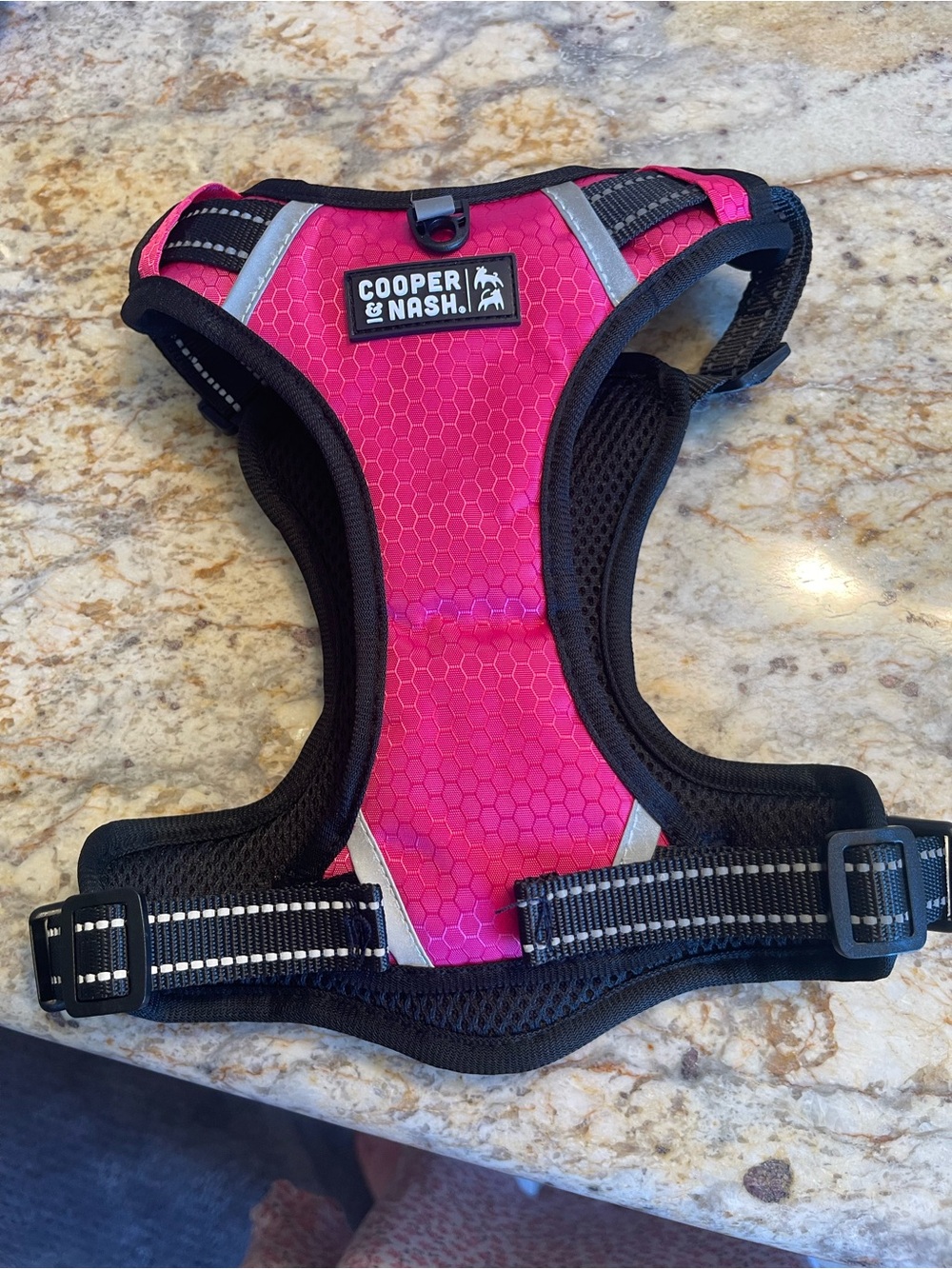 Cooper & Nash Pink Padded Small Dog Harness with Reflective Trim